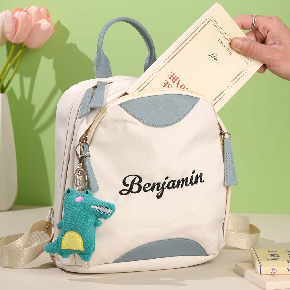 Personalized Name Embroidery Backpack Custom Mini Backpack School Bags Gift for Kids - soufeelmy