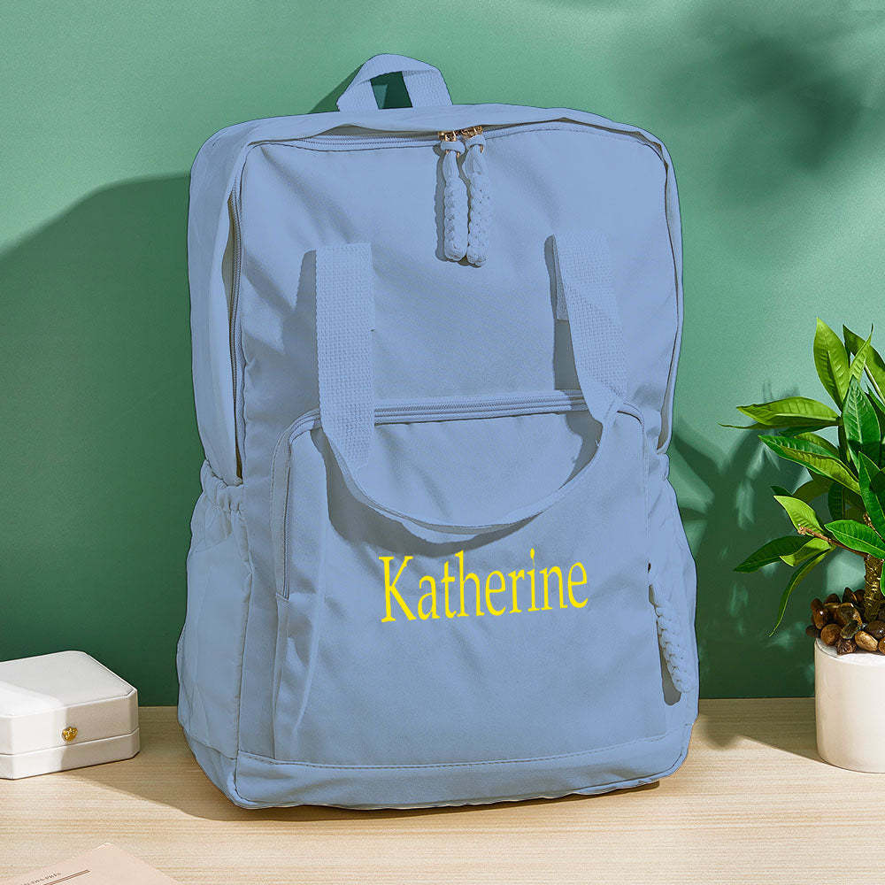 Personalized Name Embroidery Backpack Custom Backpack Travel Bags Gift for Friends - soufeelmy