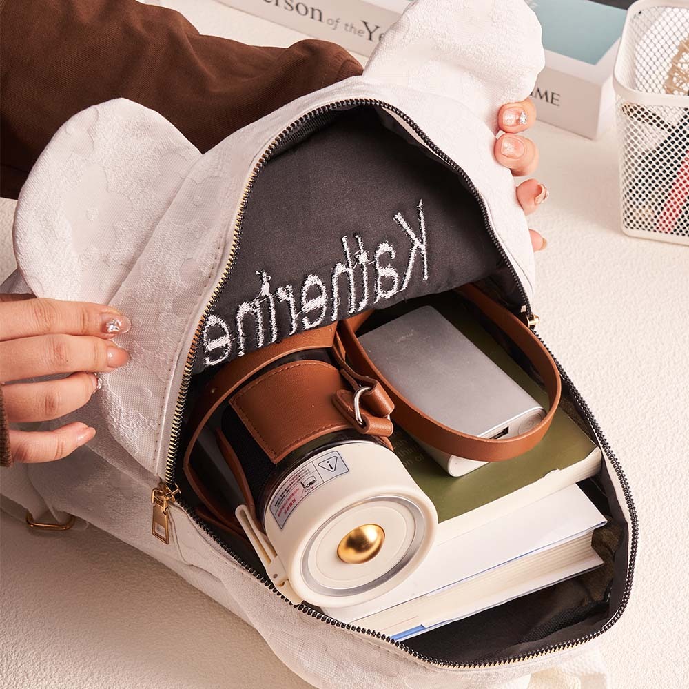 Personalized Name Embroidery Backpack Custom Mini Flower Backpack School Bags Gift for Kids - soufeelmy