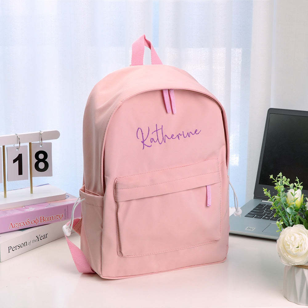 Personalized Name Embroidery Backpack Custom Backpack Travel Bags Gifts for Friend - soufeelmy