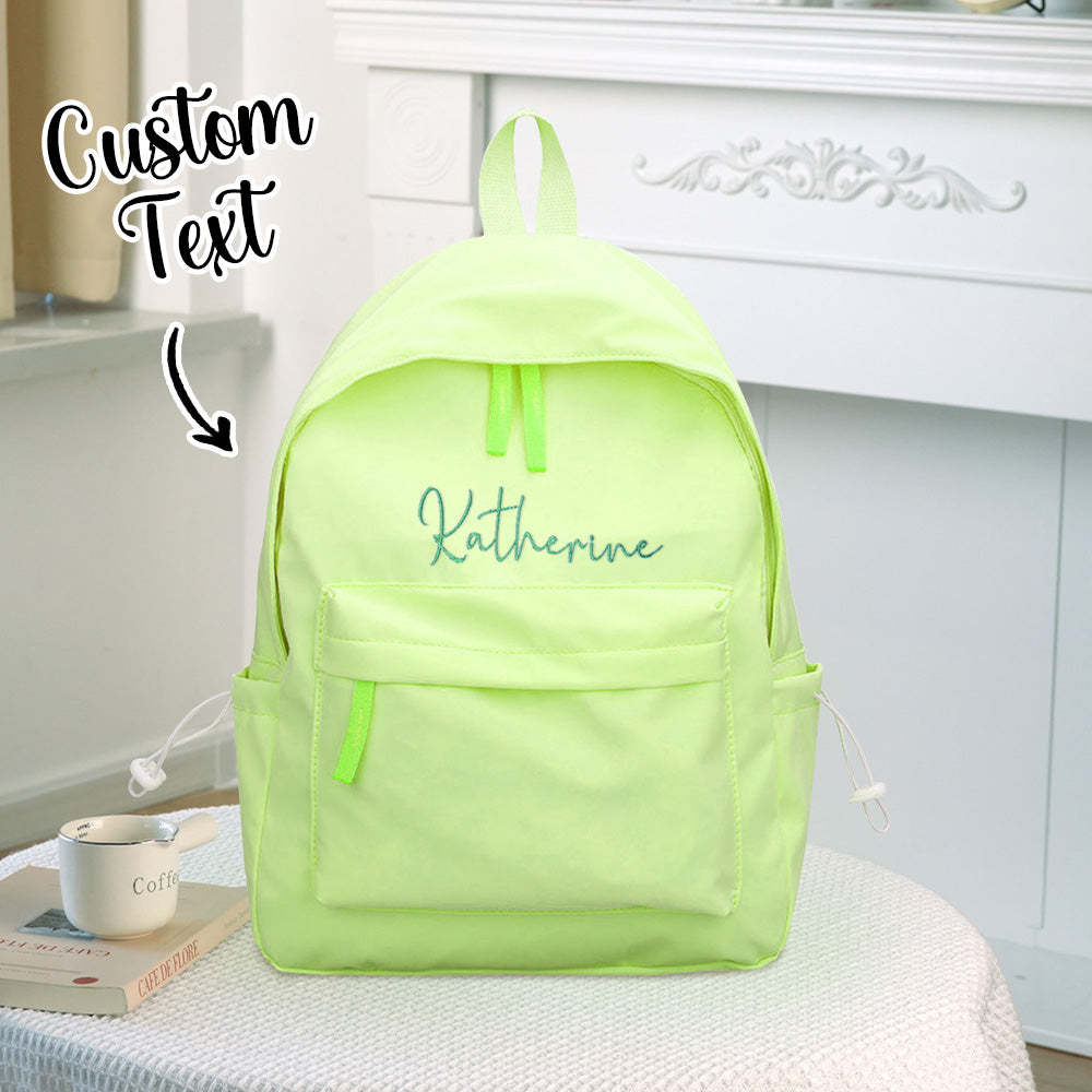 Personalized Name Embroidery Backpack Custom Backpack Travel Bags Gifts for Friend - soufeelmy