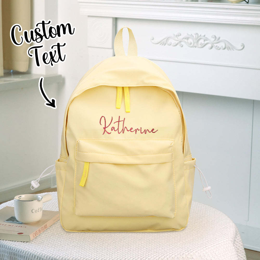 Personalized Name Embroidery Backpack Custom Backpack Travel Bags Gifts for Friend - soufeelmy