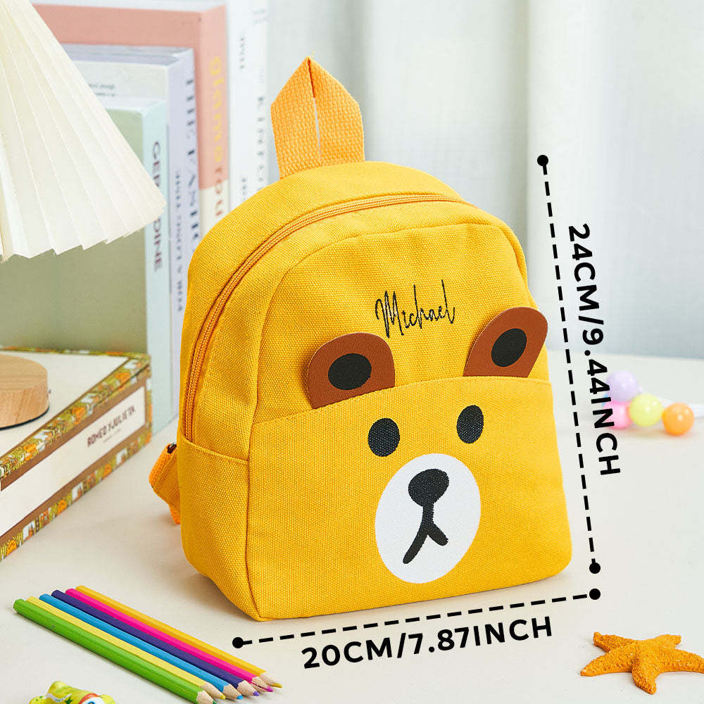Personalized Name Embroidery Backpack Custom Mini Bear Backpack School Bags Gift for Kids - soufeelmy