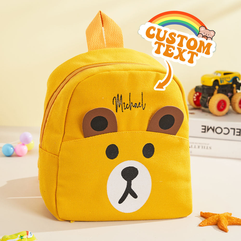 Personalized Name Embroidery Backpack Custom Mini Bear Backpack School Bags Gift for Kids - soufeelmy