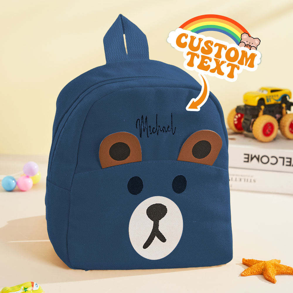 Personalized Name Embroidery Backpack Custom Mini Bear Backpack School Bags Gift for Kids - soufeelmy