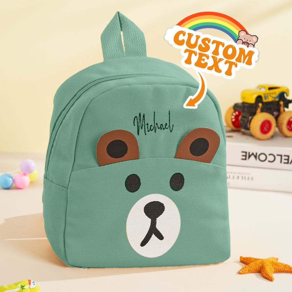 Personalized Name Embroidery Backpack Custom Mini Bear Backpack School Bags Gift for Kids - soufeelmy