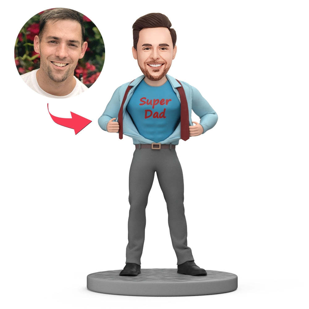 Father's Day Gift Custom Bobblehead - Customize Personalized Bobblehead Gifts for Super Dad - soufeelmy