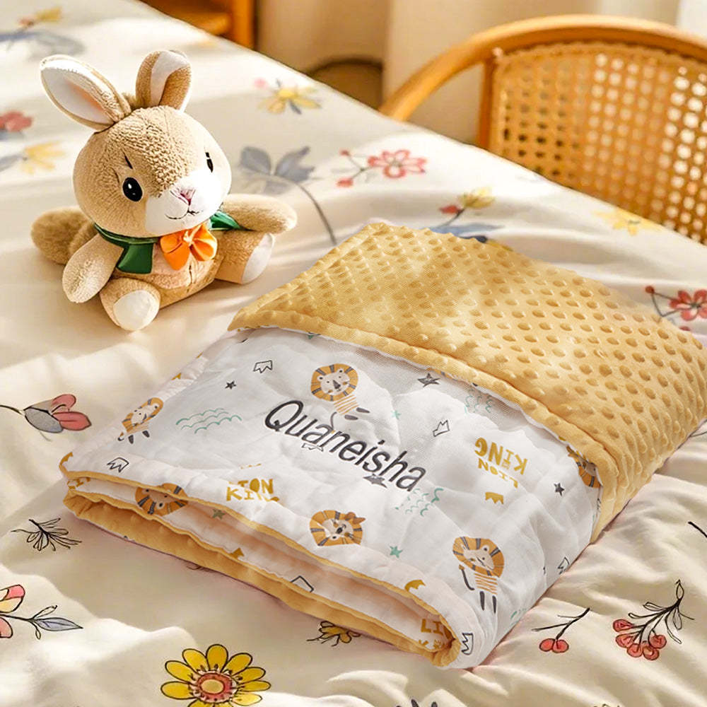 Personalized Baby Blanket Custom Baby Blanket with Embroidered Name Gift for Baby - soufeelmy