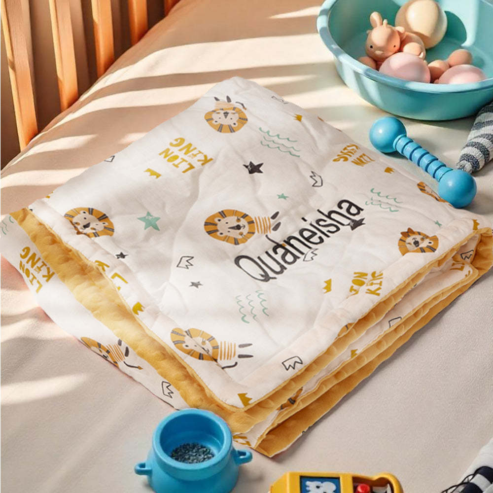 Personalized Baby Blanket Custom Baby Blanket with Embroidered Name Gift for Baby - soufeelmy
