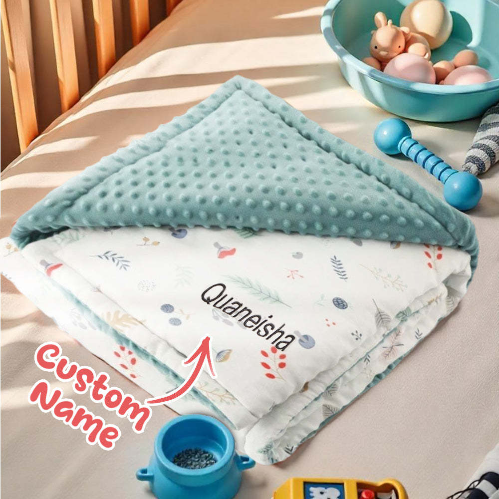 Personalized Baby Blanket Custom Baby Blanket with Embroidered Name Gift for Baby - soufeelmy