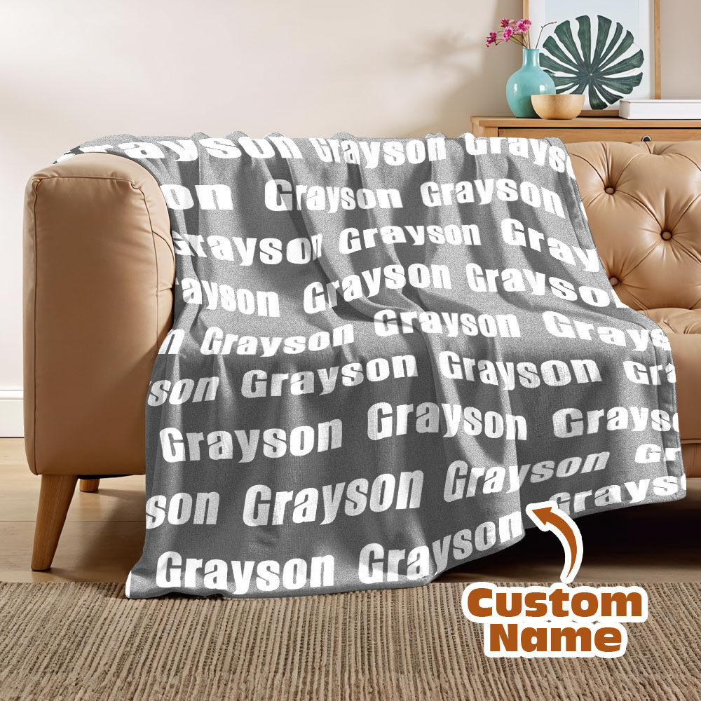 High Quality Personalized Super Soft Name Family Blanket