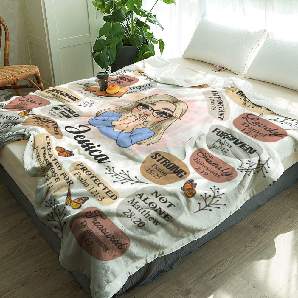 Personalized Blanket God Says I Am Custom Perfect Love Fleece Photo Blanket Gifts Mother's Day Gifts - soufeelmy