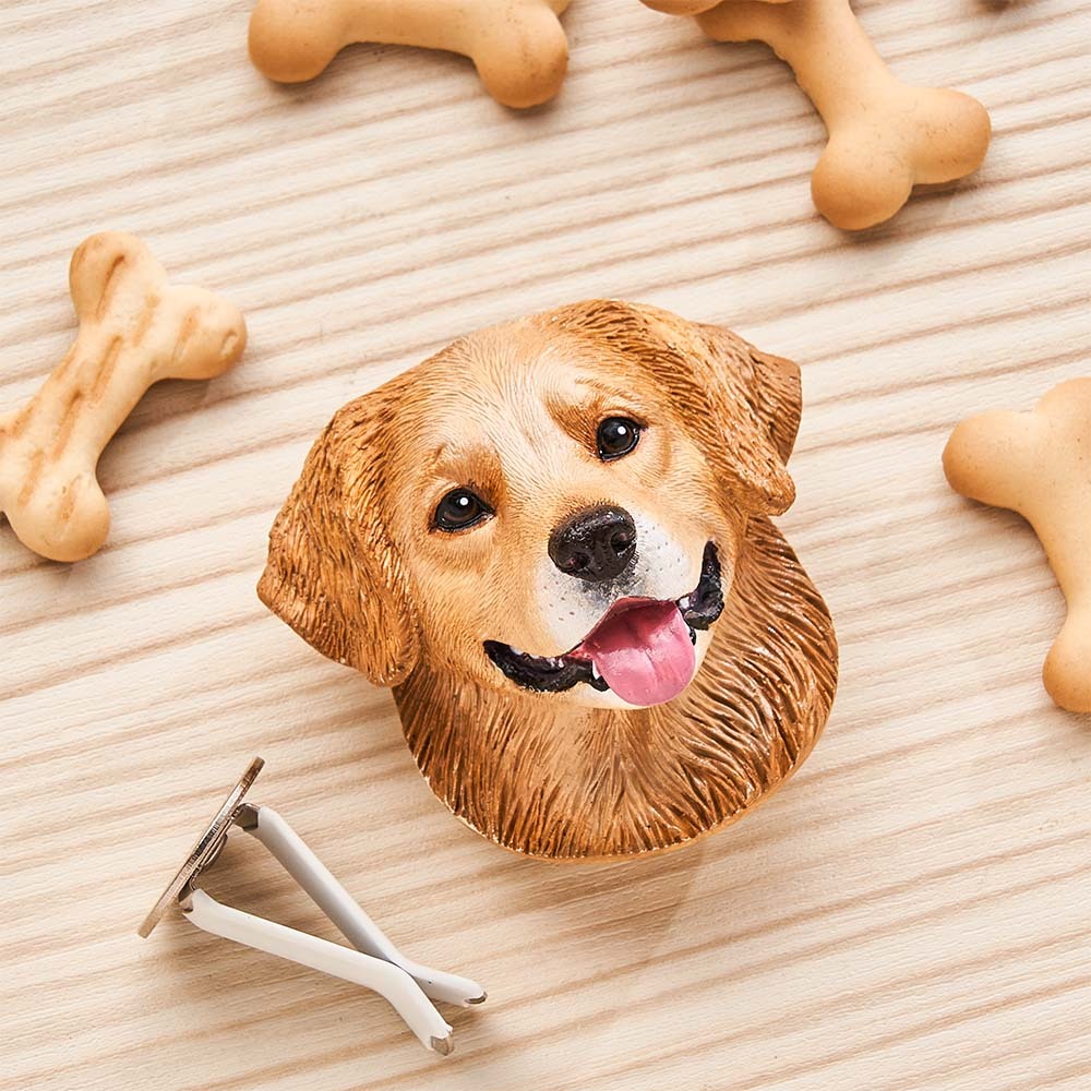 Custom Photo 3D Plaster Pet Portrait Refrigerator Magnet for Pet Lovers - soufeelmy