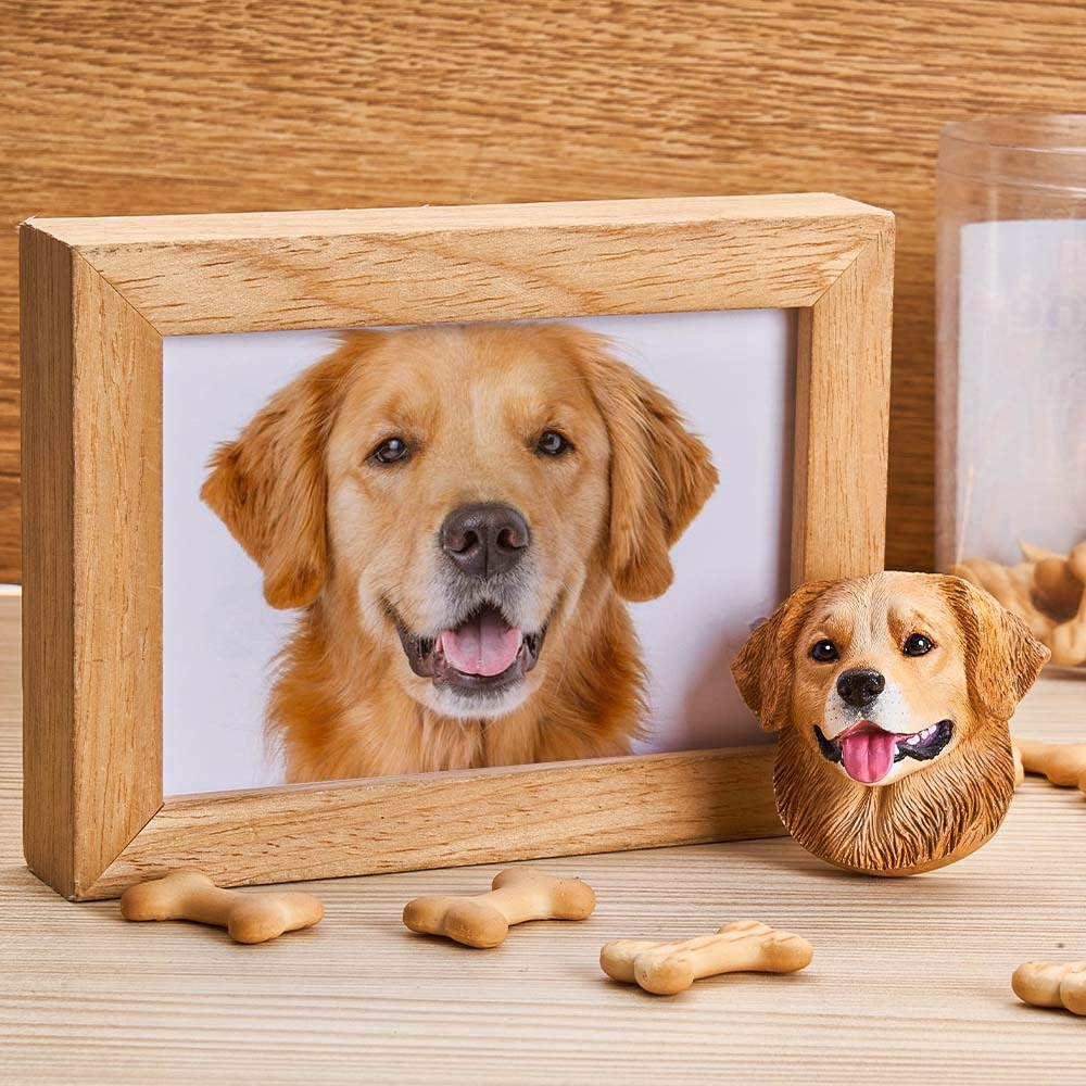 Custom Photo 3D Plaster Pet Portrait Refrigerator Magnet for Pet Lovers - soufeelmy
