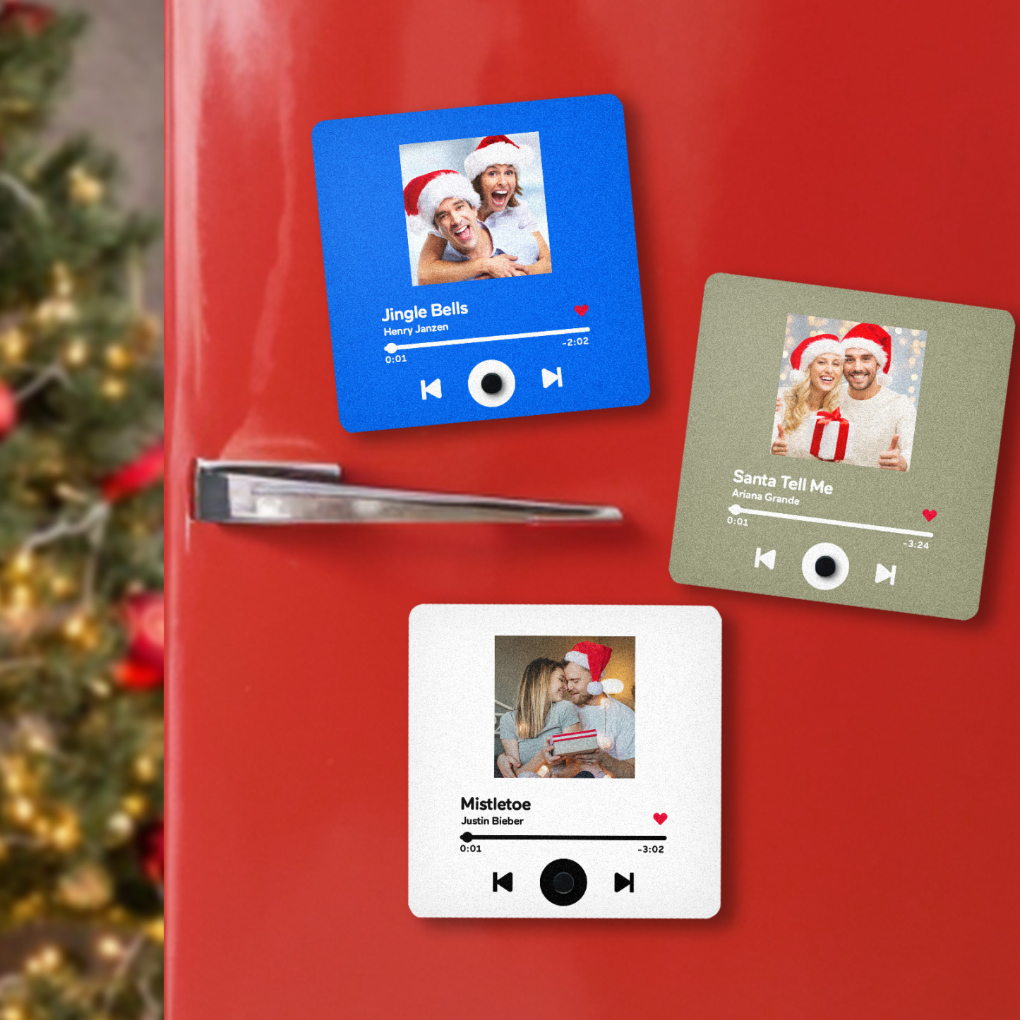 Customized Album Fridge Magnet Personalized Music Fridge Magnet Can Play Songs Christmas Gifts Family Gifts - soufeelmy