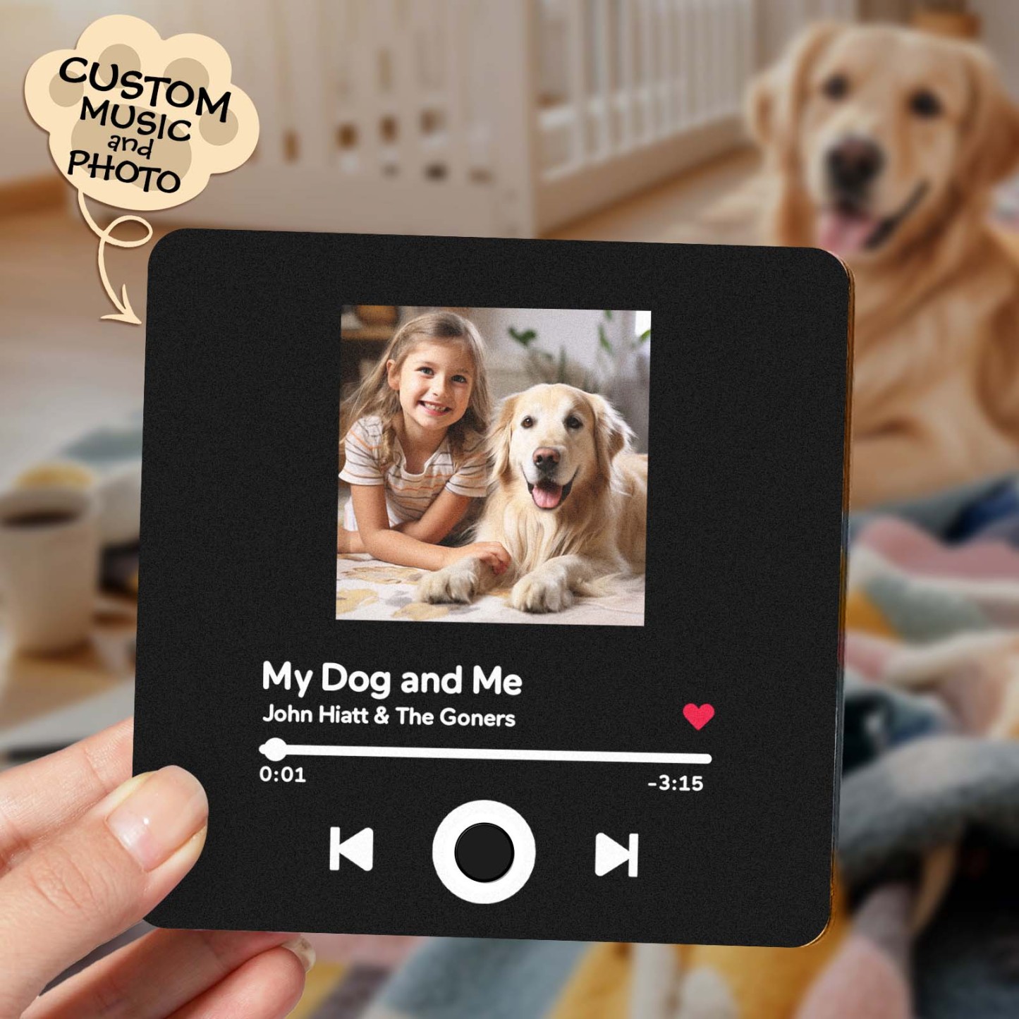 Customized Album Fridge Magnet Personalized Music Fridge Magnet Can Play Songs Gifts For Pet Lovers - soufeelmy