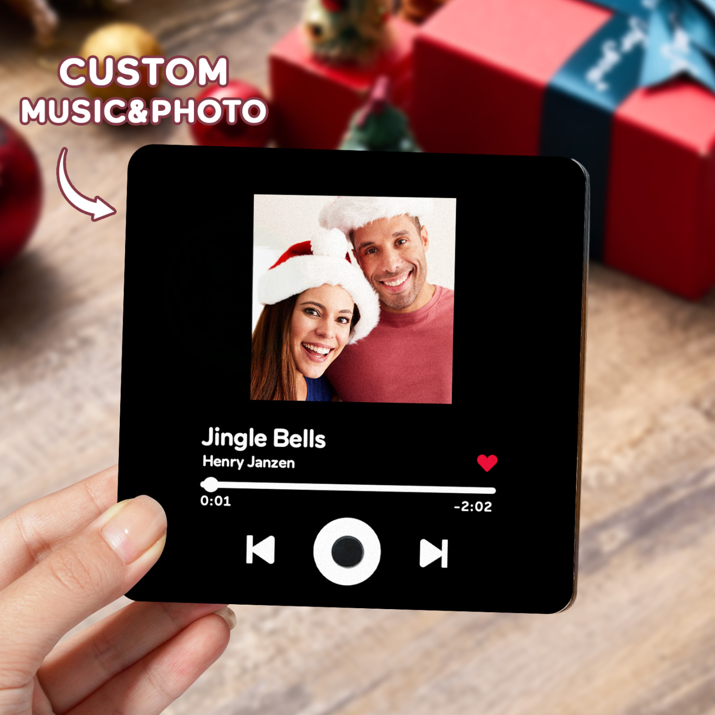 Customized Album Fridge Magnet Personalized Music Fridge Magnet Can Play Songs Christmas Gifts Family Gifts