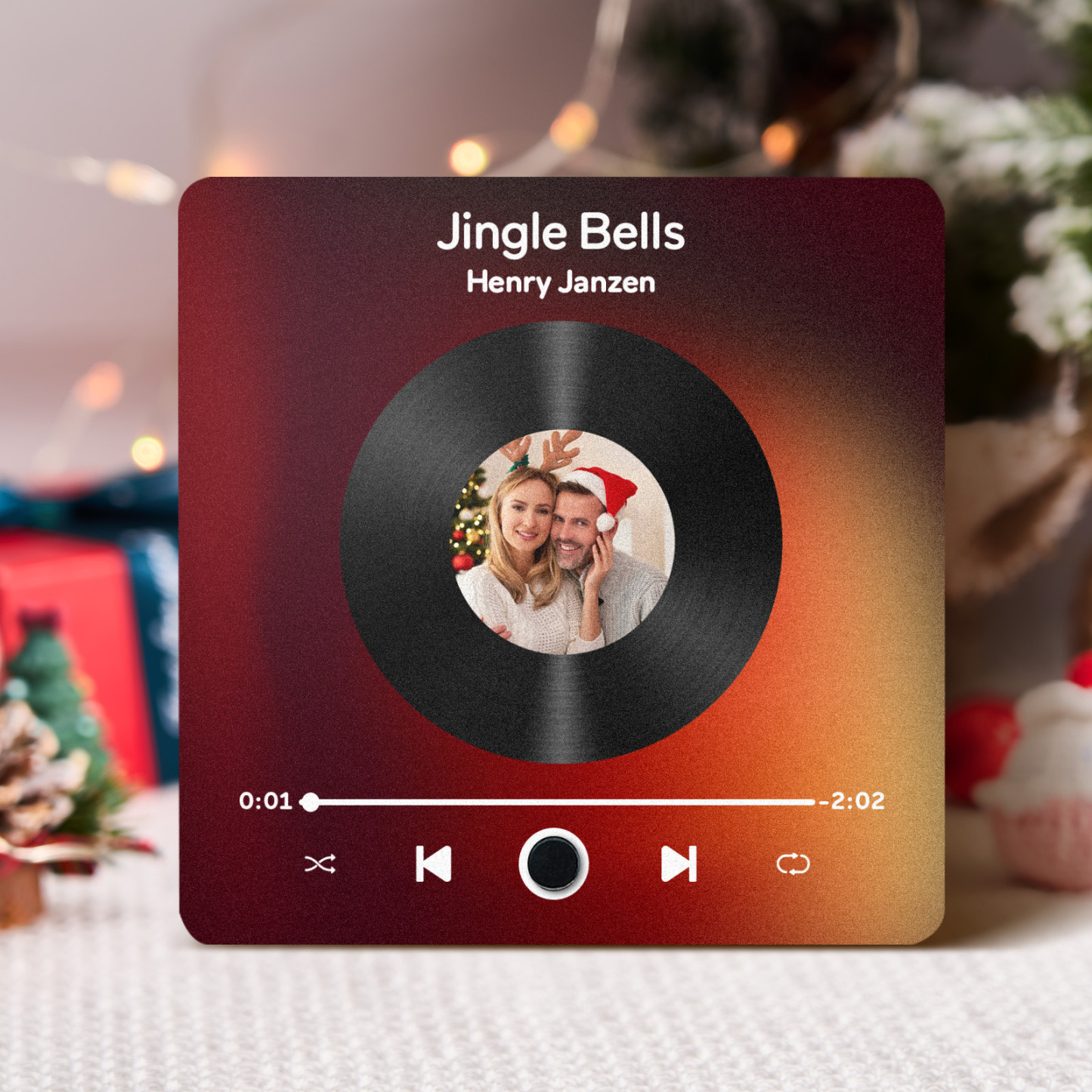 Customized Album Fridge Magnet Personalized Music Fridge Magnet Can Play Songs Christmas Gifts Family Gifts - soufeelmy