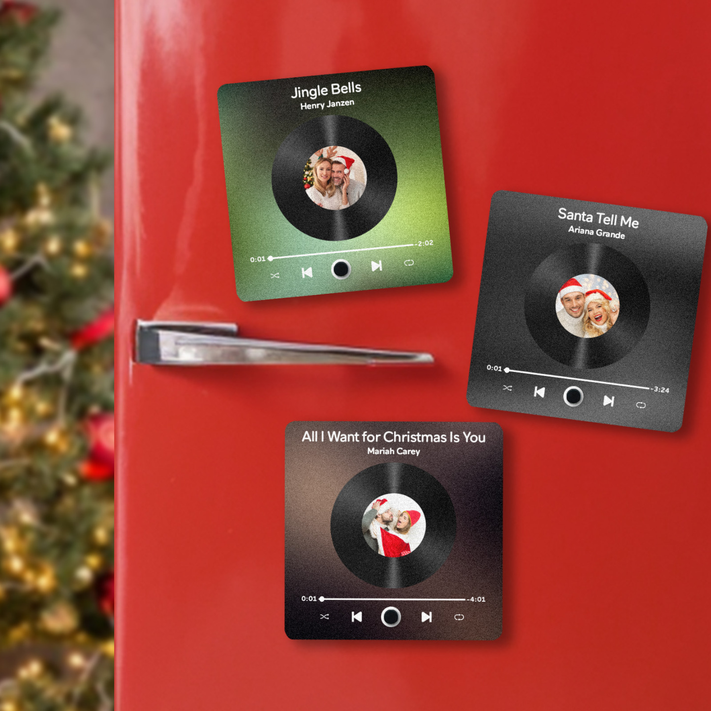 Customized Album Fridge Magnet Personalized Music Fridge Magnet Can Play Songs Christmas Gifts Family Gifts - soufeelmy