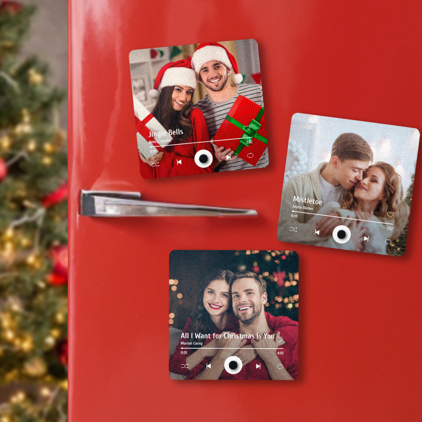 Customized Album Fridge Magnet Personalized Music Fridge Magnet Can Play Songs Christmas Gifts Family Gifts - soufeelmy