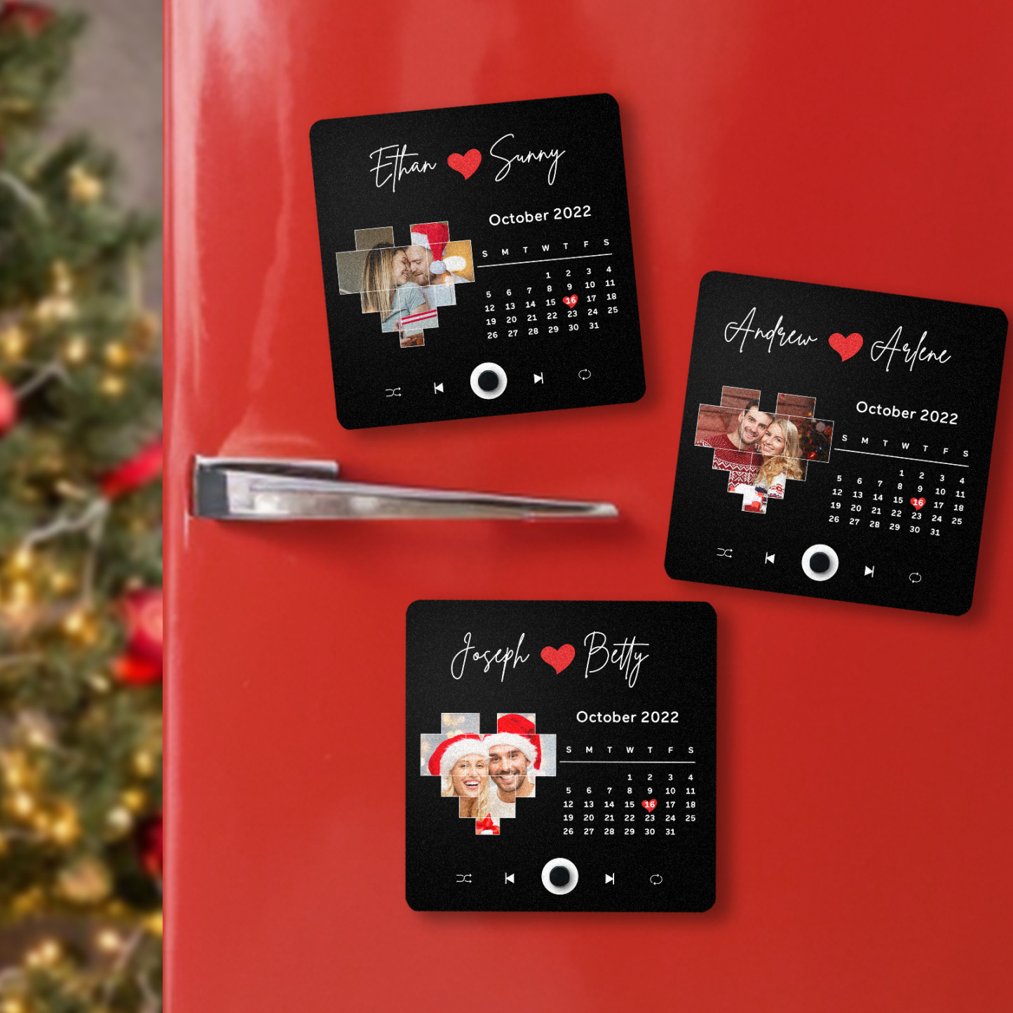 Customized Album Fridge Magnet Personalized Music Fridge Magnet Can Play Songs Christmas Gifts Family Gifts - soufeelmy