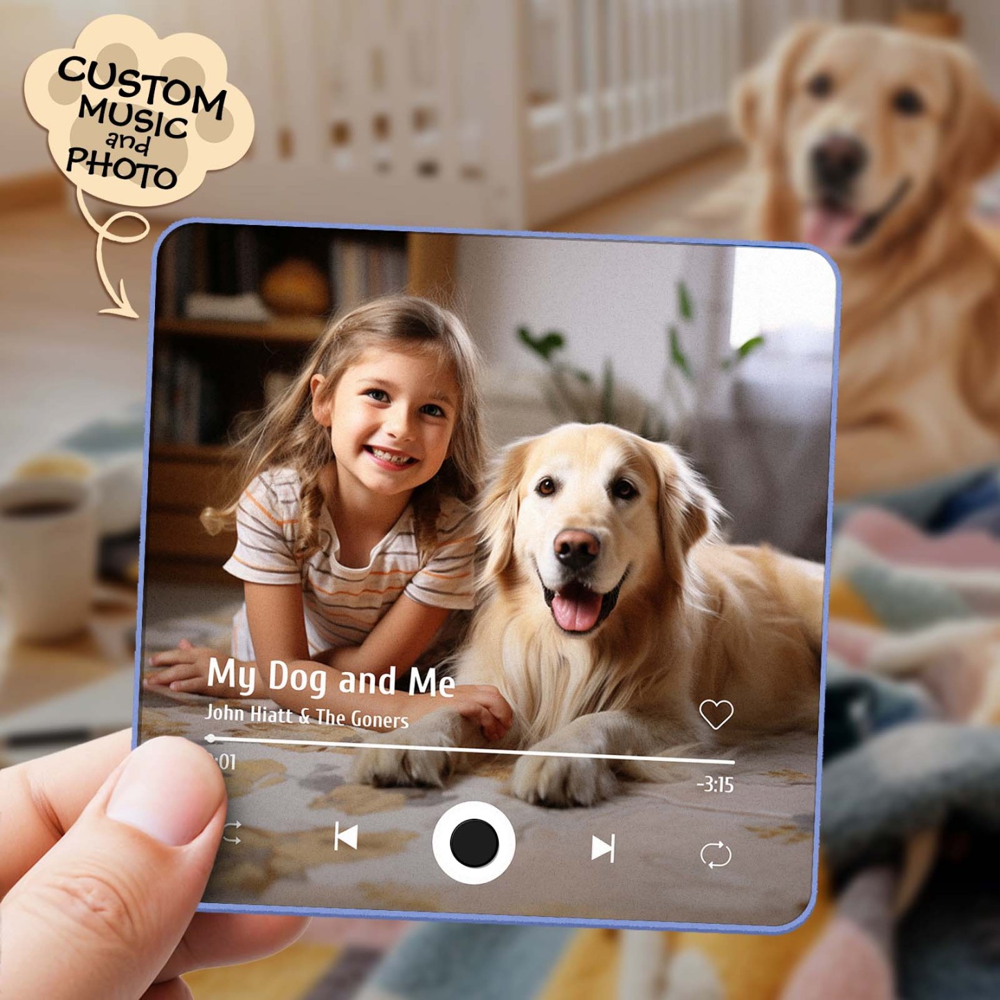 Customized Album Fridge Magnet Personalized Music Fridge Magnet Can Play Songs Gifts For Pet Lovers - soufeelmy