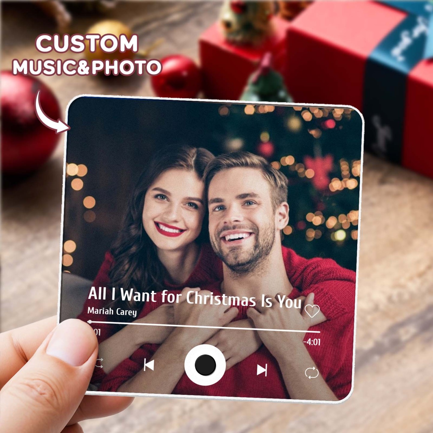 Customized Album Fridge Magnet Personalized Music Fridge Magnet Can Play Songs Christmas Gifts Family Gifts - soufeelmy