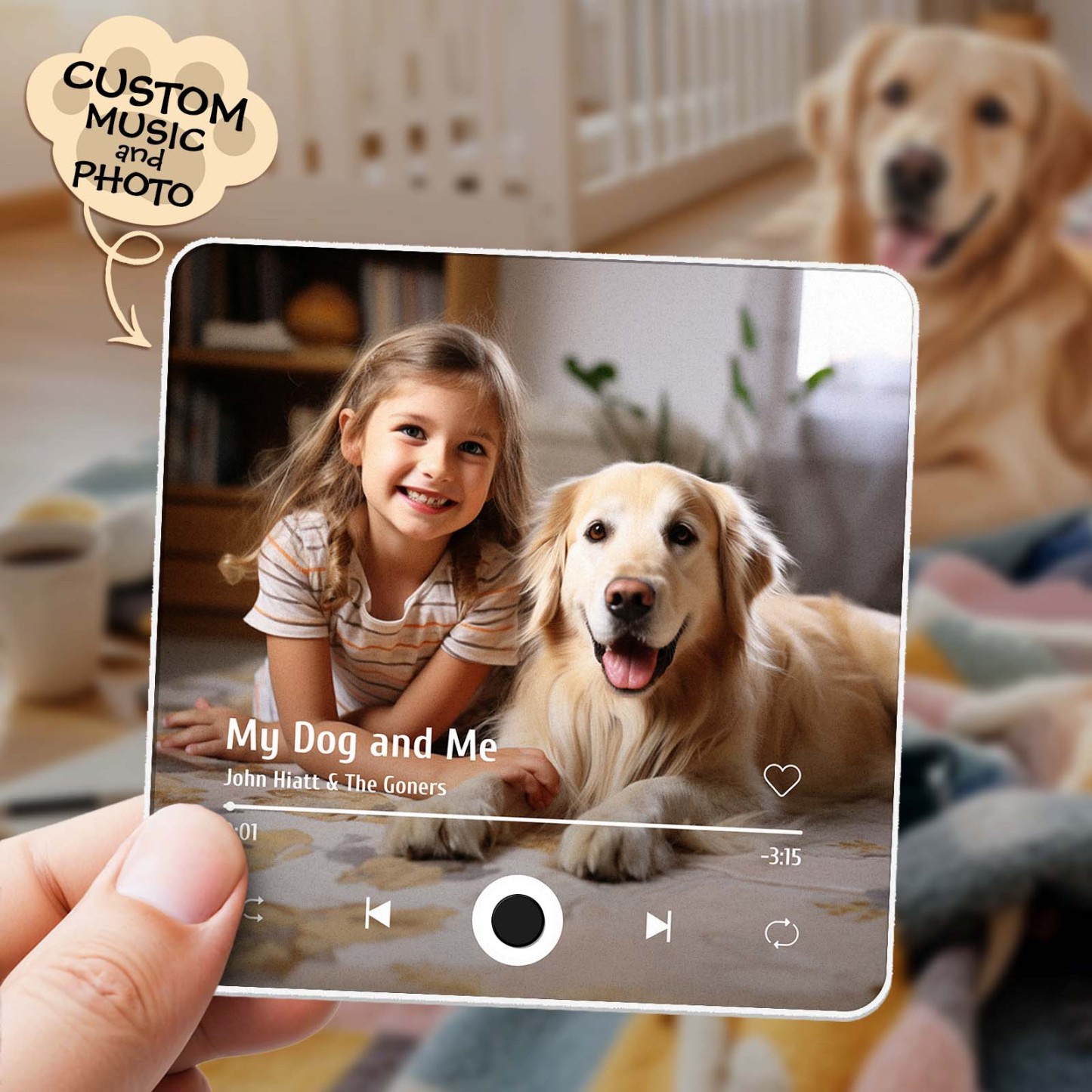 Customized Album Fridge Magnet Personalized Music Fridge Magnet Can Play Songs Gifts For Pet Lovers - soufeelmy