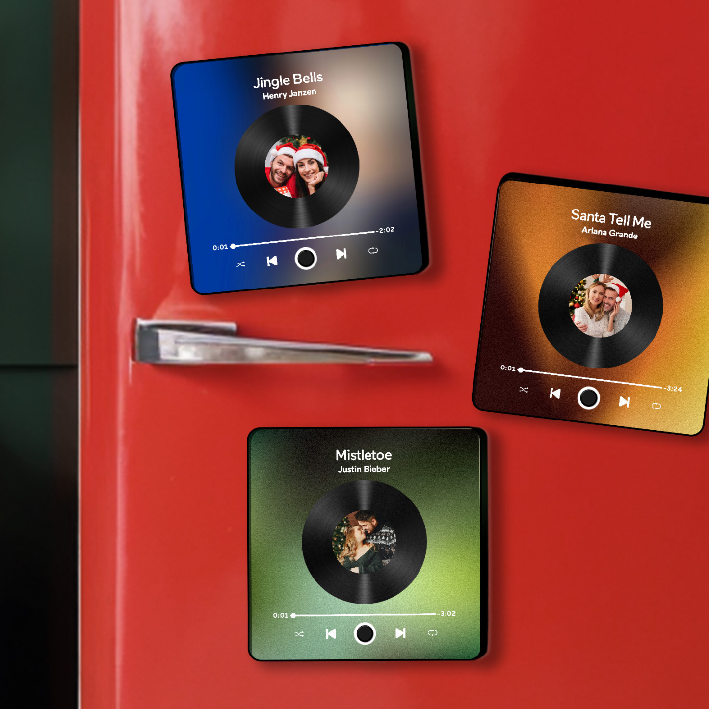 Customized Album Fridge Magnet Personalized Music Fridge Magnet Can Play Songs Christmas Gifts Family Gifts
