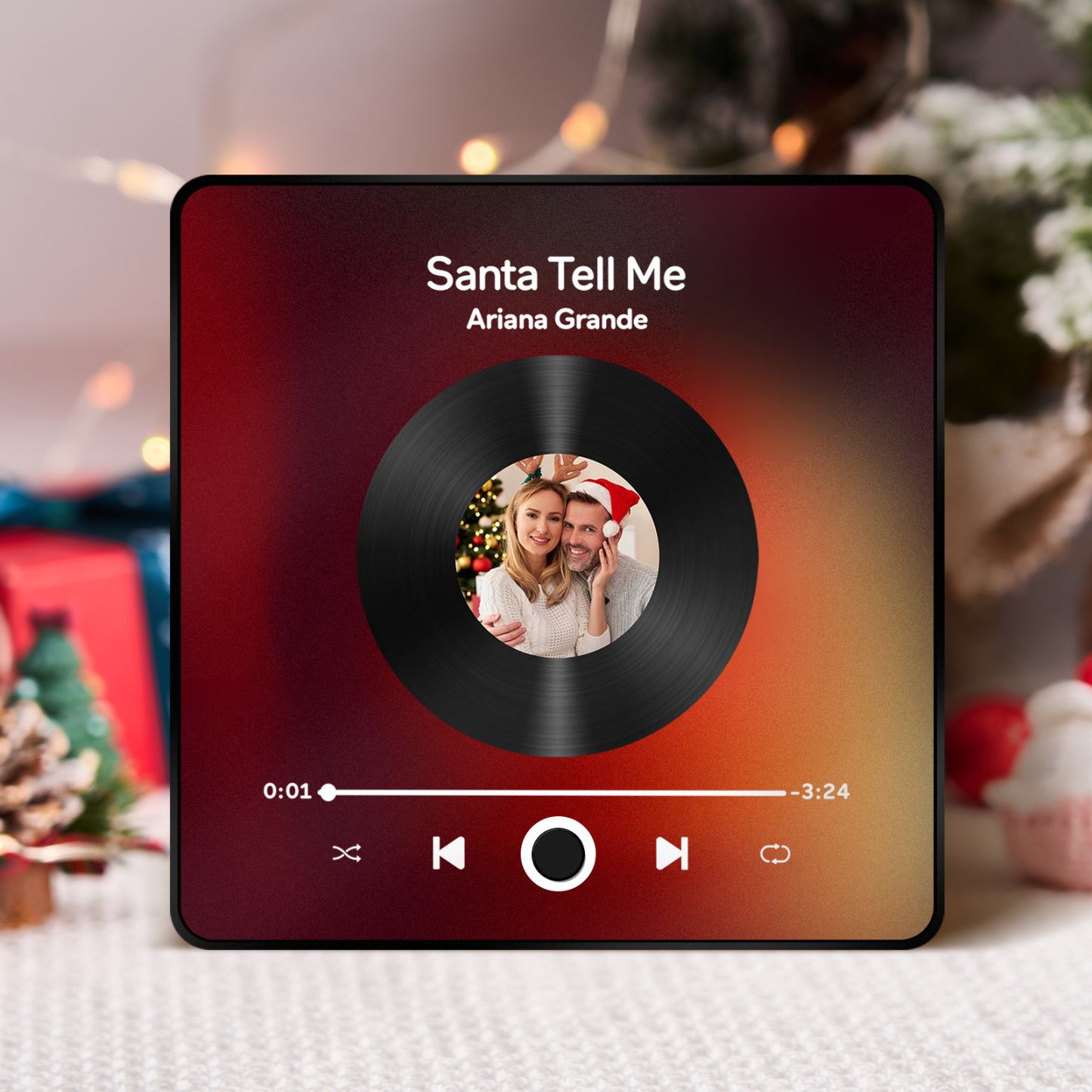 Customized Album Fridge Magnet Personalized Music Fridge Magnet Can Play Songs Christmas Gifts Family Gifts
