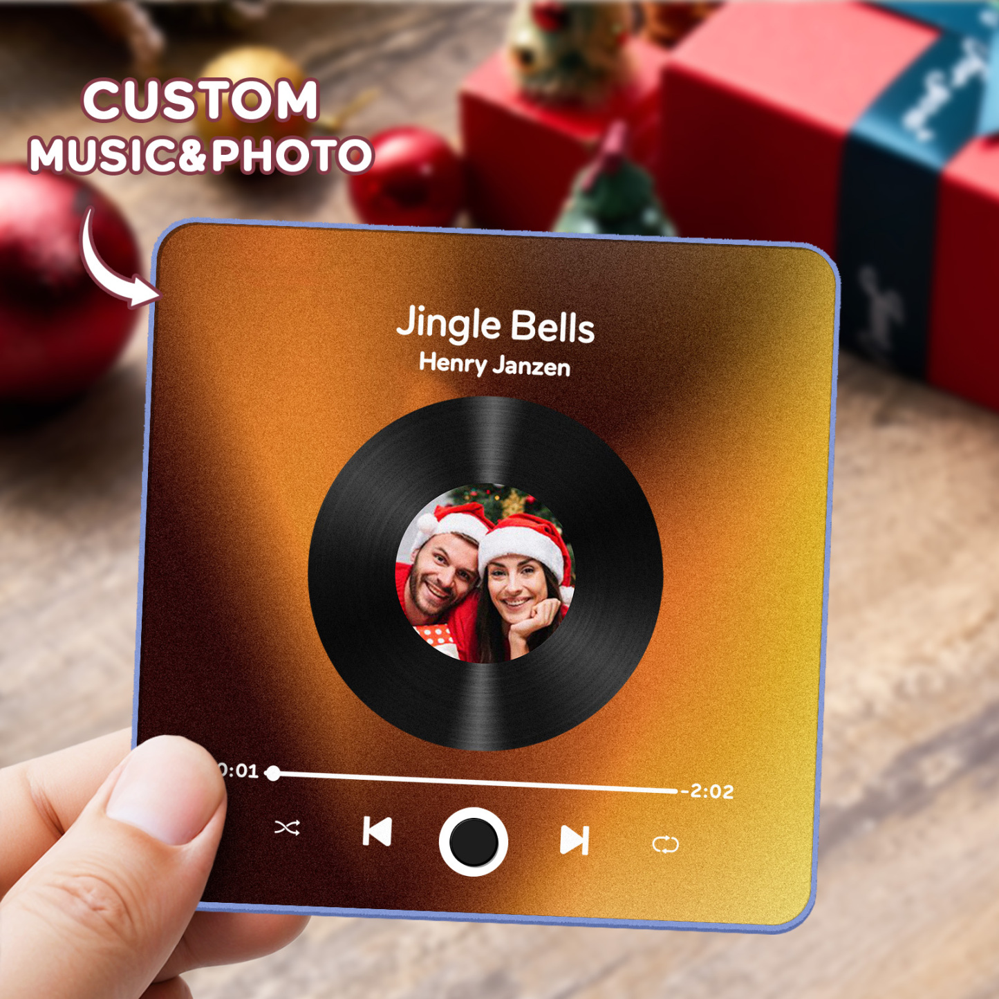 Customized Album Fridge Magnet Personalized Music Fridge Magnet Can Play Songs Christmas Gifts Family Gifts - soufeelmy