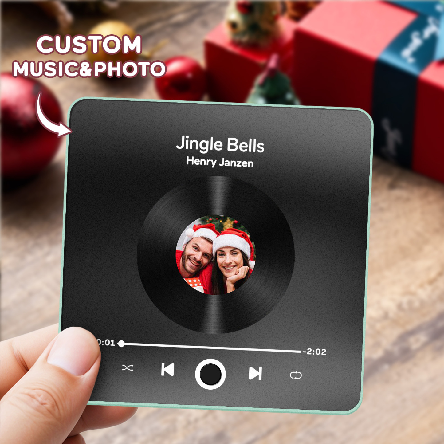 Customized Album Fridge Magnet Personalized Music Fridge Magnet Can Play Songs Christmas Gifts Family Gifts - soufeelmy