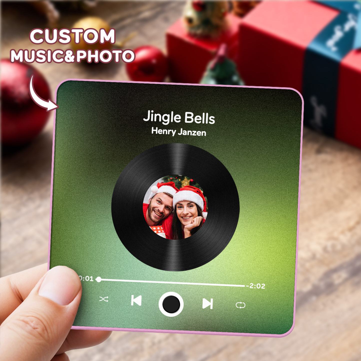 Customized Album Fridge Magnet Personalized Music Fridge Magnet Can Play Songs Christmas Gifts Family Gifts - soufeelmy