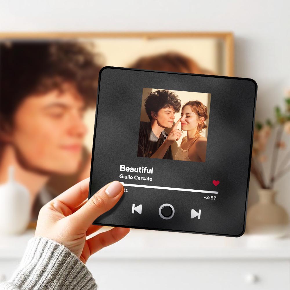 Customized Music Fridge Magnet Personalised Photo Fridge Magnet Can Play Songs