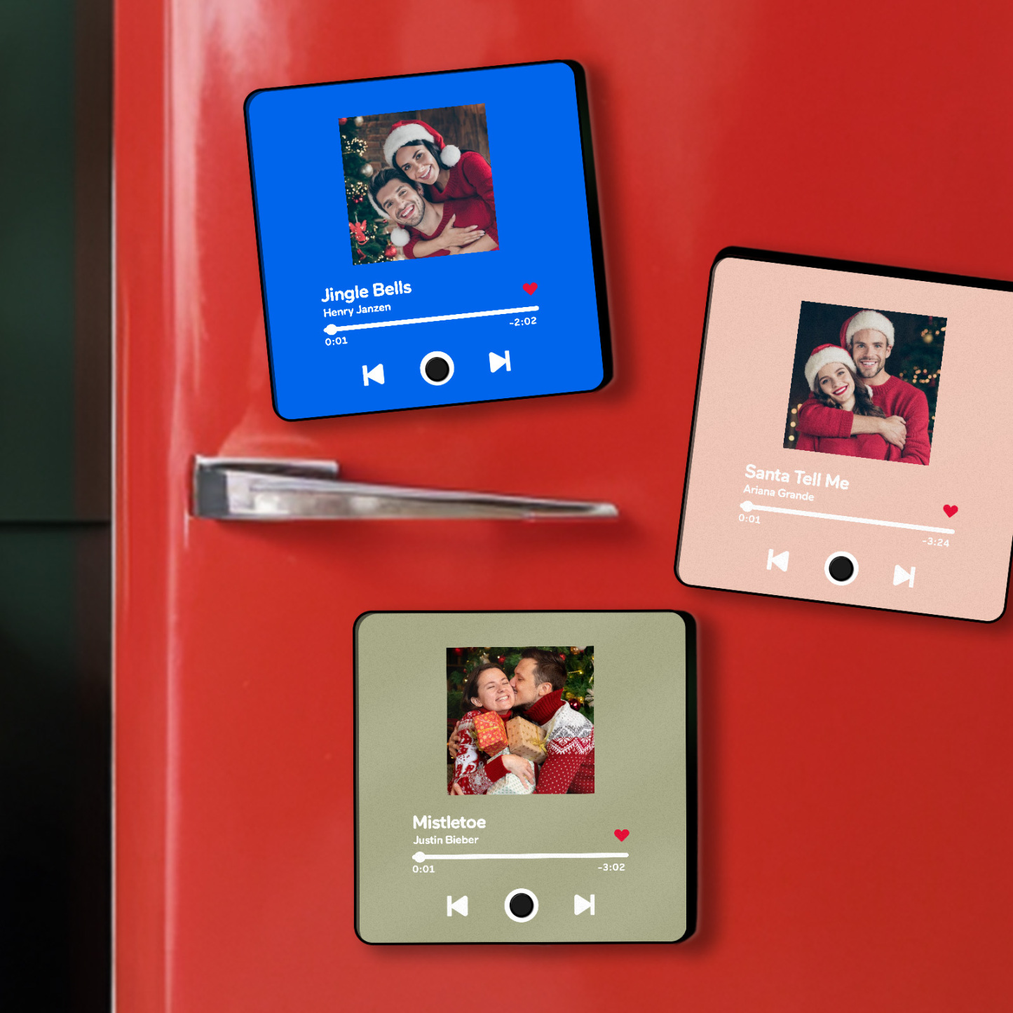 Customized Album Fridge Magnet Personalized Music Fridge Magnet Can Play Songs Christmas Gifts Family Gifts