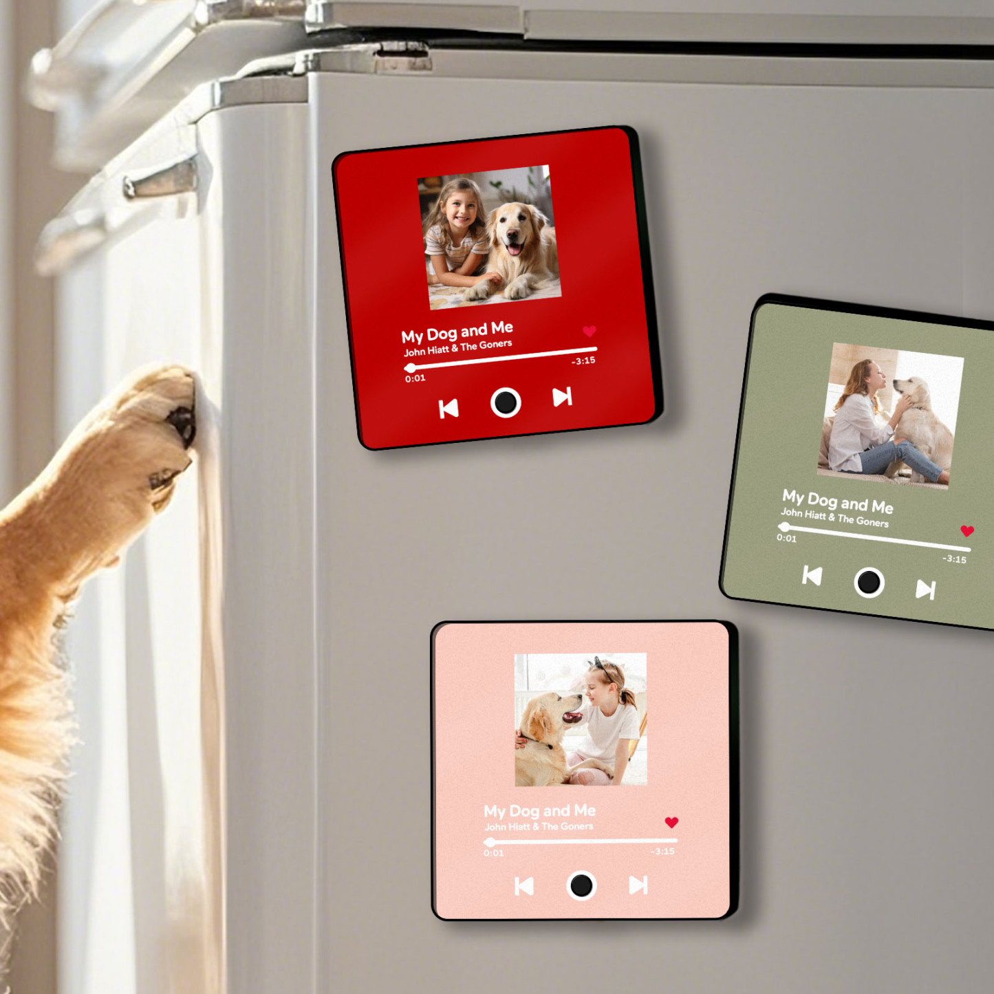 Customized Album Fridge Magnet Personalized Music Fridge Magnet Can Play Songs Gifts For Pet Lovers - soufeelmy