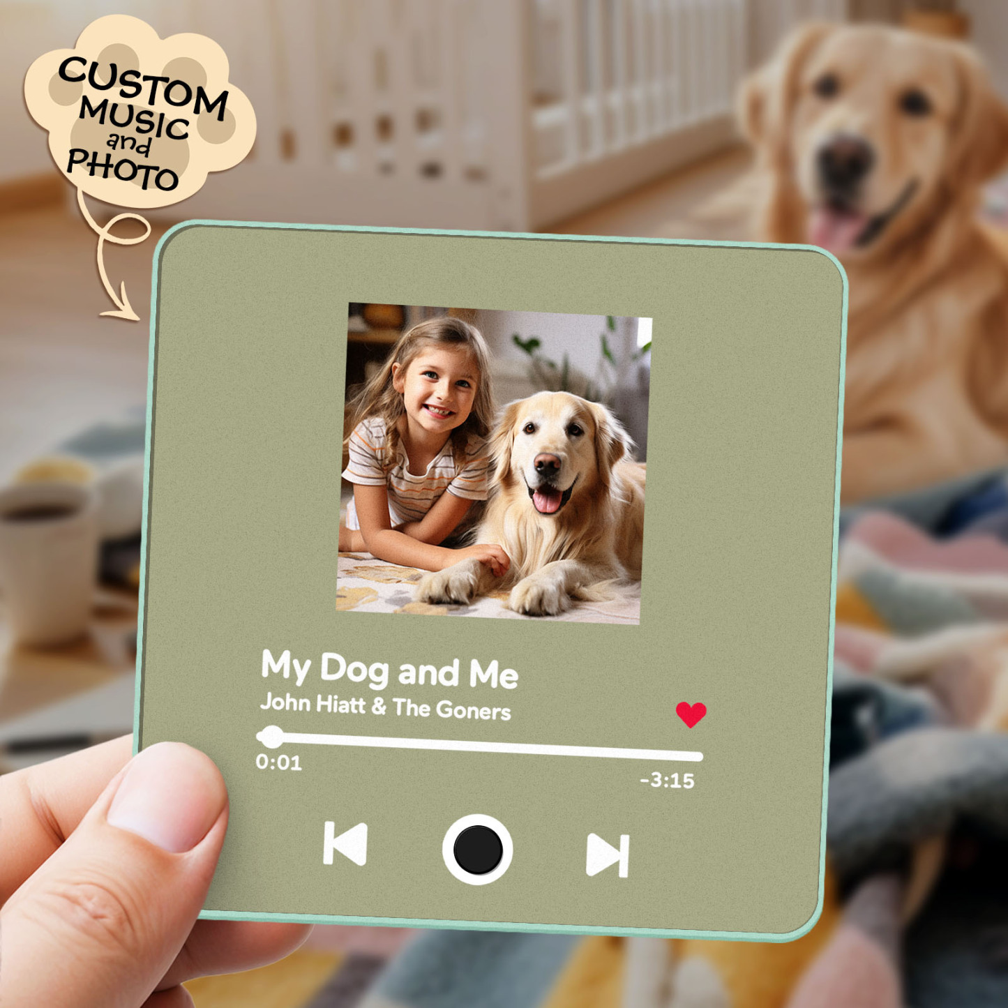 Customized Album Fridge Magnet Personalized Music Fridge Magnet Can Play Songs Gifts For Pet Lovers - soufeelmy