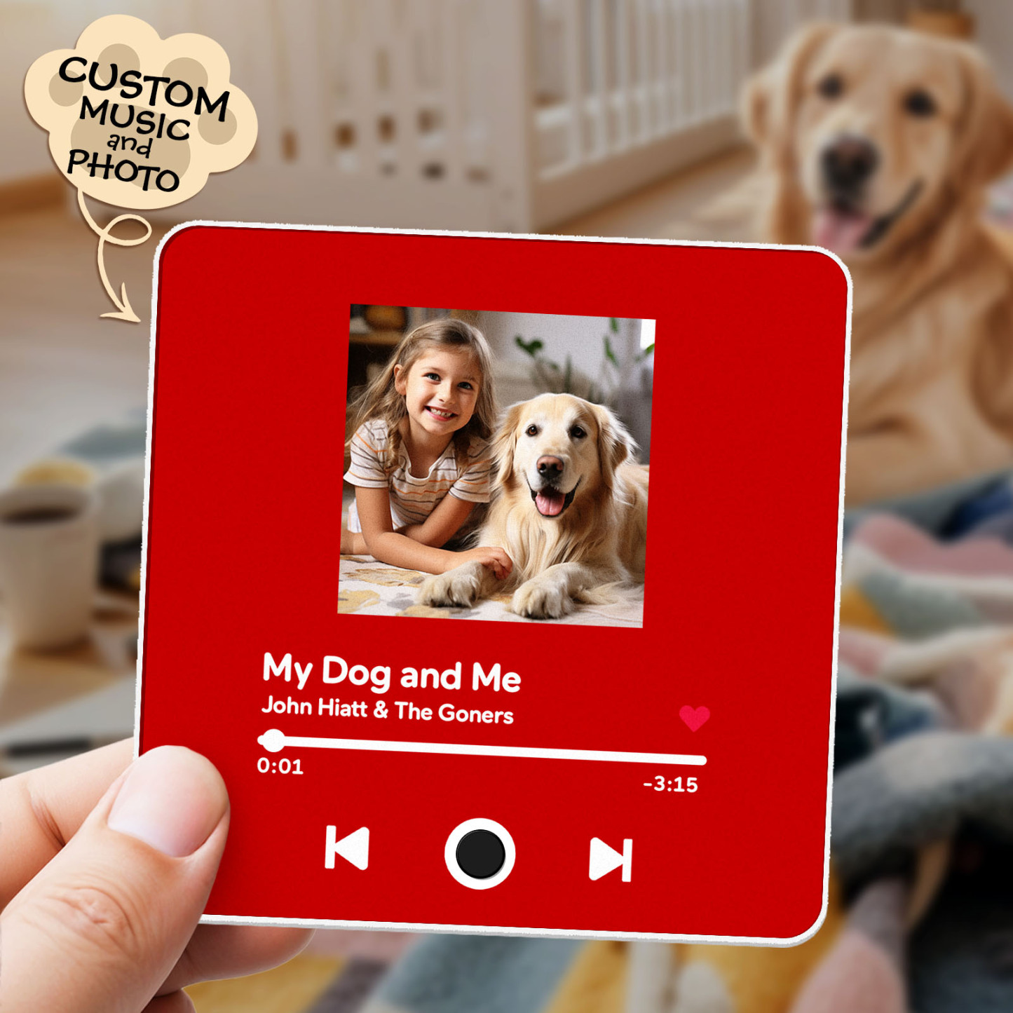 Customized Album Fridge Magnet Personalized Music Fridge Magnet Can Play Songs Gifts For Pet Lovers - soufeelmy