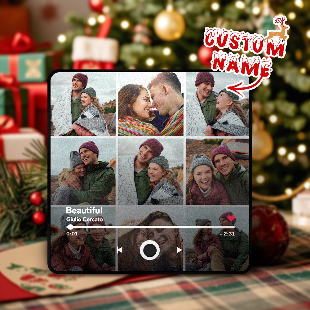 Customized Multiple Photo Music Fridge Magnet Can Play Songs and Adjust Volume Personalised Photo Fridge Magnet Christmas Gifts - soufeelmy