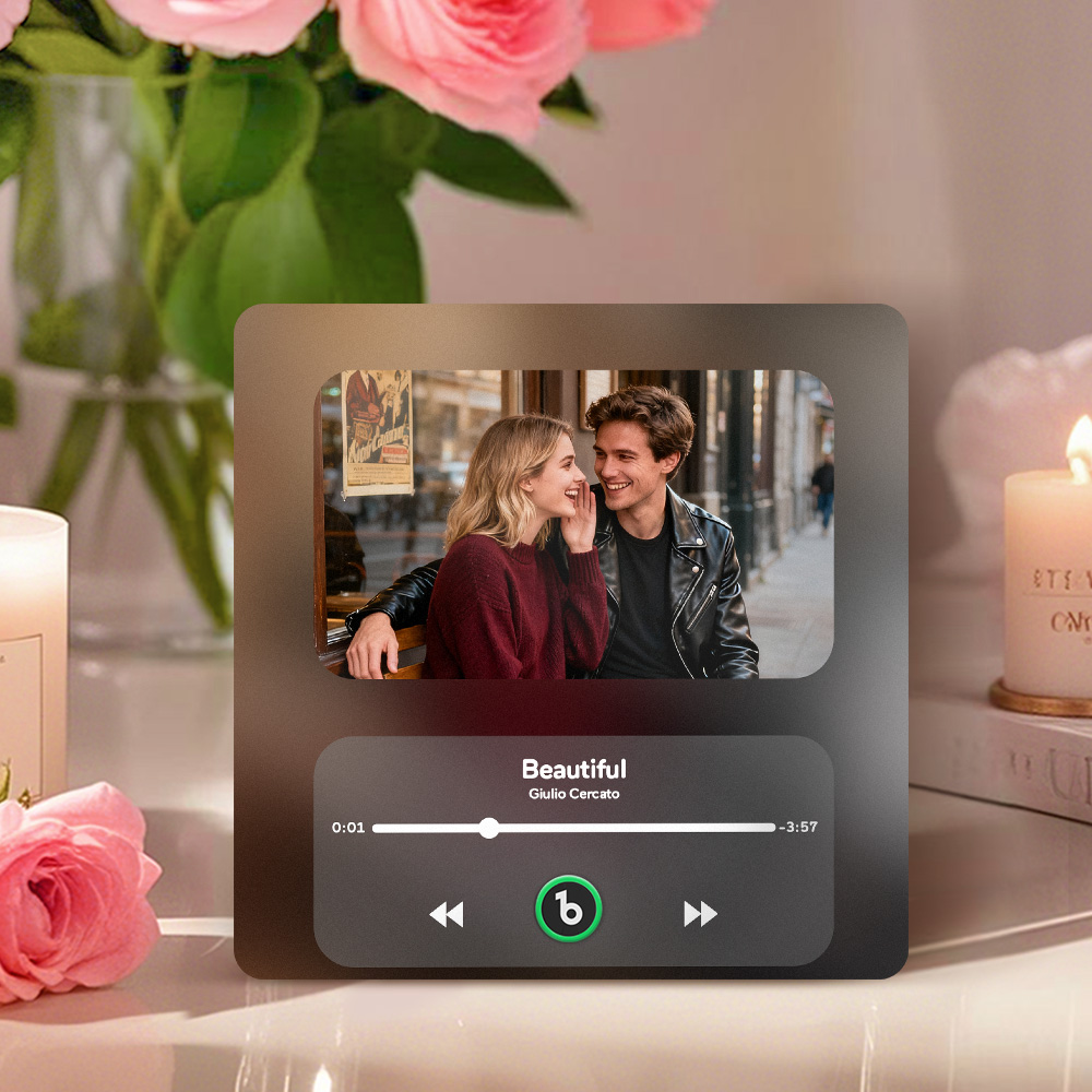 Custom Music Fridge Magnet Music Player Colorful Frame Album Fridge Magnet Music Wall Photo Sticker Music Movement That Can Be Played Wedding Gift - soufeelmy