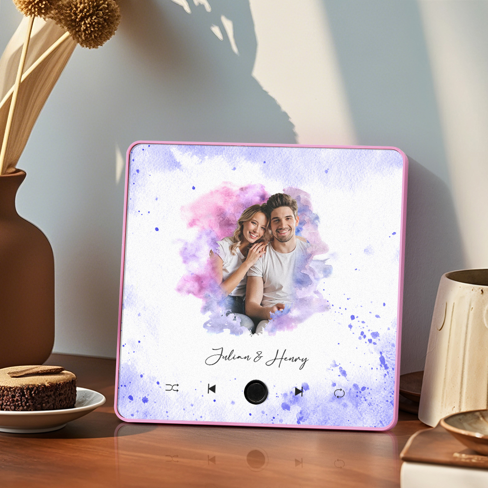 Custom Music Fridge Magnet Photo Watercolor Sticker Music Wall Photo Sticker That Can Plays Without Cell Phone Best Gift - soufeelmy