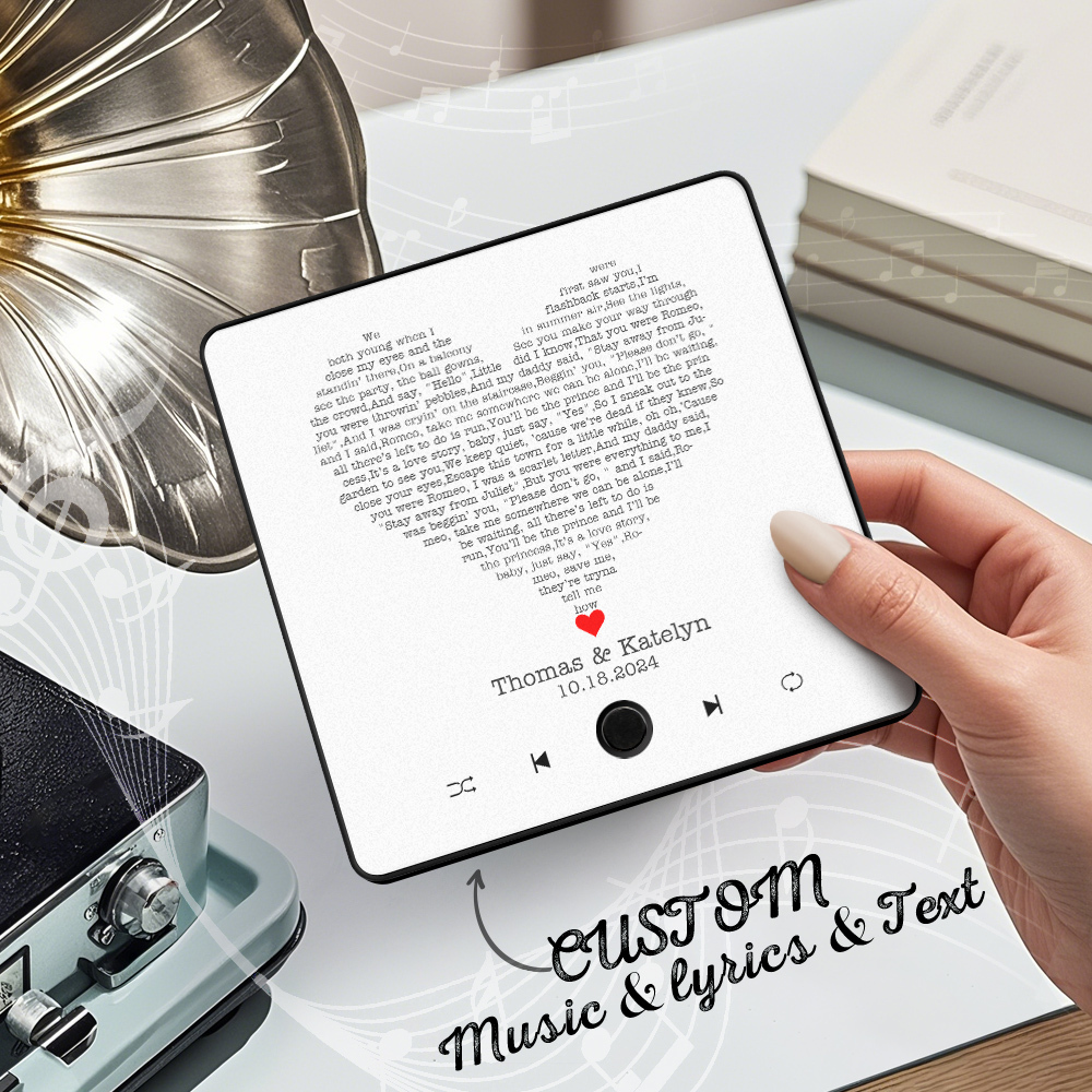 Custom Music Fridge Magnet Lyrics Photo Music Wall Photo Refrigerator Sticker Music Movement That Can Be Played Without Cell Phone - soufeelmy