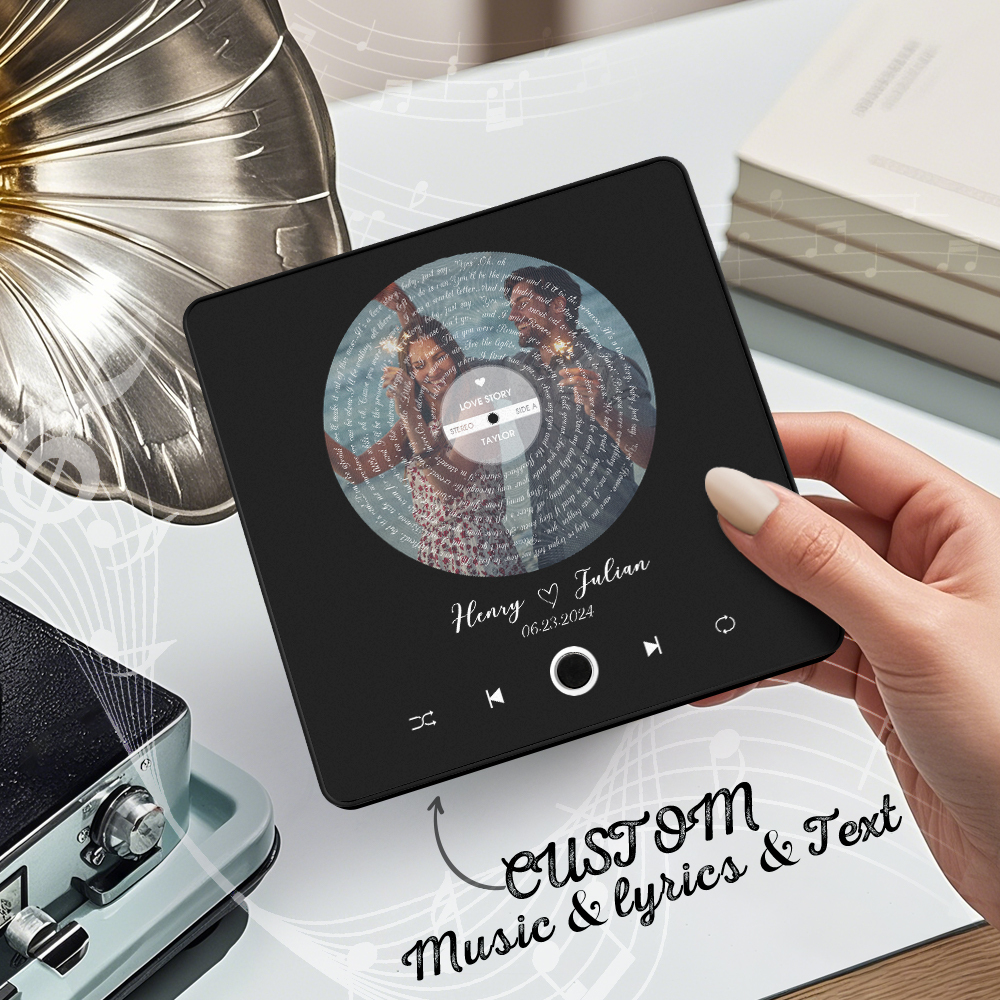 Custom Music Fridge Magnet Lyrics Photo Music Wall Photo Refrigerator Sticker Music Movement That Can Be Played Without Cell Phone - soufeelmy