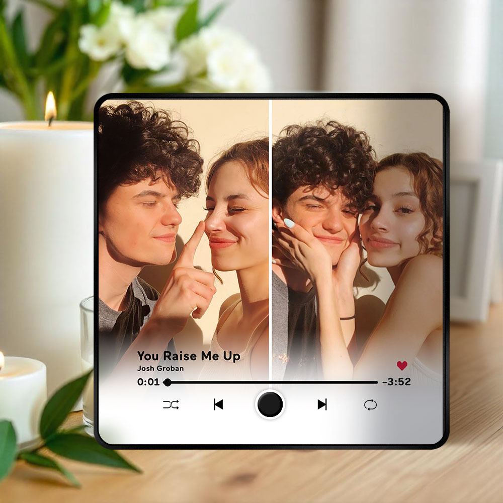 Personalized Two Photo Music Fridge Magnet Pro The Best Anniversary Gift Can Be Played Music Fridge Magnet For Her - soufeelmy