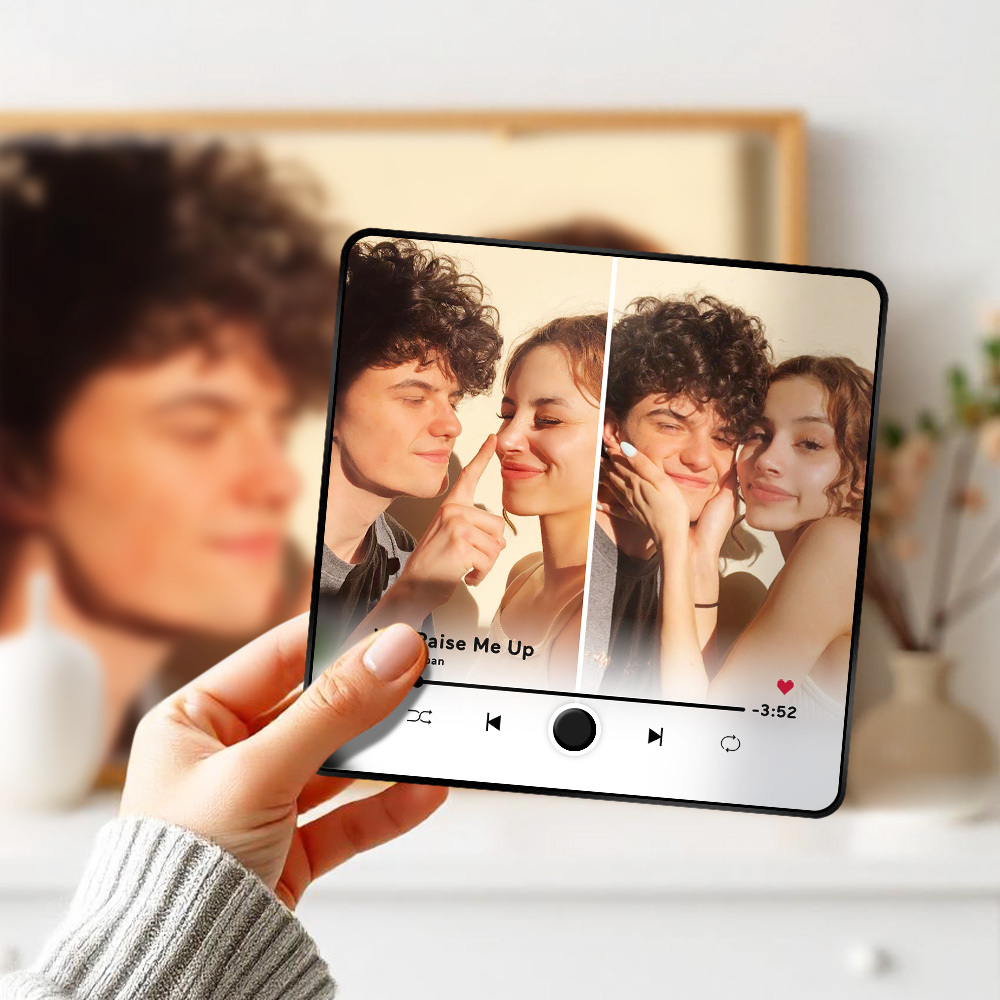 Personalized Two Photo Music Fridge Magnet Pro The Best Anniversary Gift Can Be Played Music Fridge Magnet For Her - soufeelmy