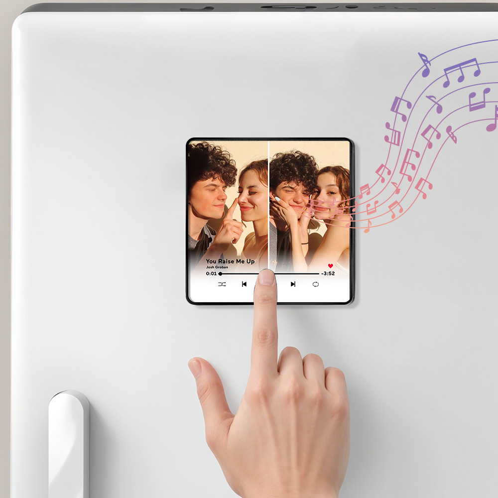 Personalized Two Photo Music Fridge Magnet Pro The Best Anniversary Gift Can Be Played Music Fridge Magnet For Her - soufeelmy