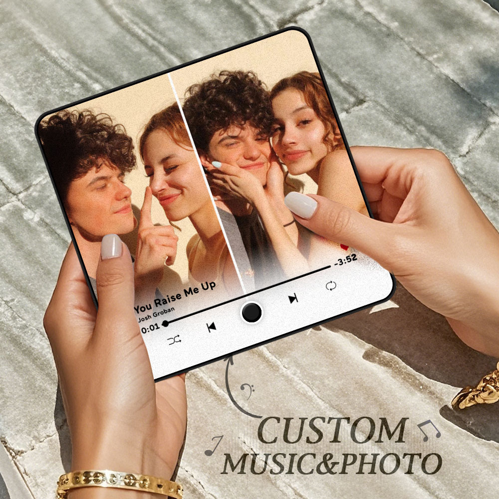 Personalized Two Photo Music Fridge Magnet Pro The Best Anniversary Gift Can Be Played Music Fridge Magnet For Her - soufeelmy