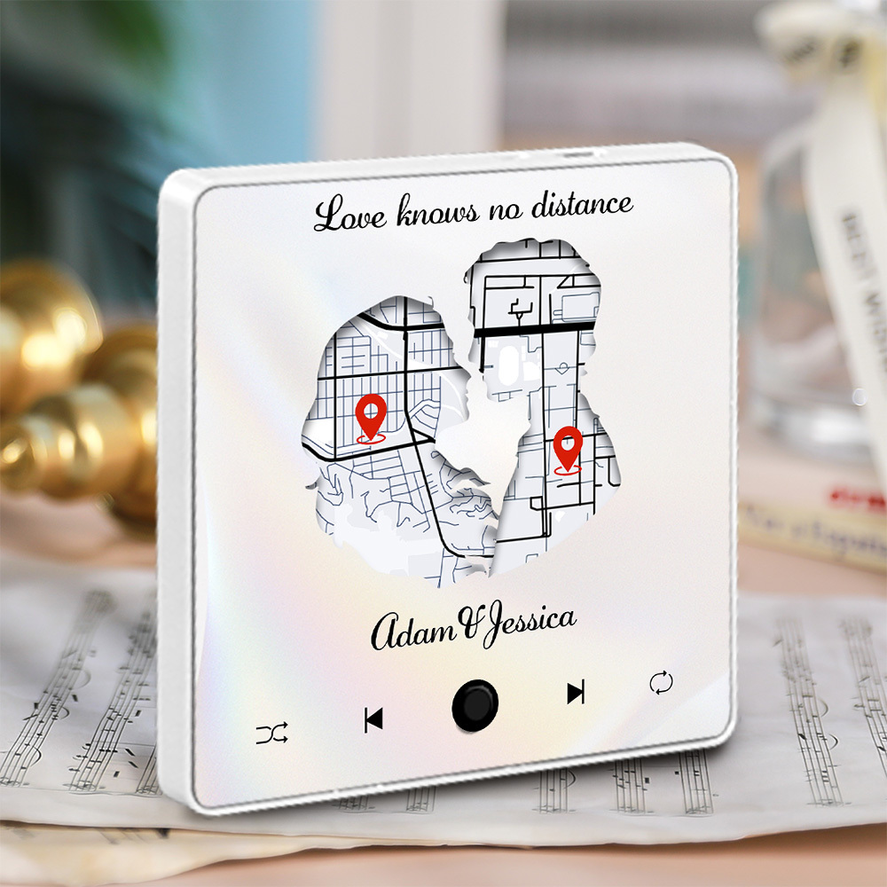 Personalized Music Fridge Magnet Map Long Distance Relationship Gift The Best Anniversary Gift Can Be Played Music Fridge Magnet For Her - soufeelmy