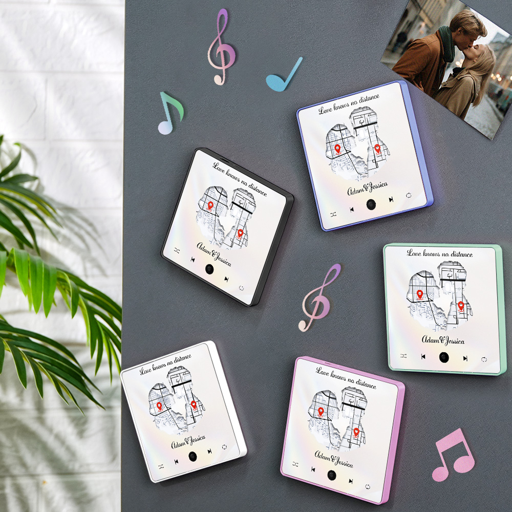 Personalized Music Fridge Magnet Map Long Distance Relationship Gift The Best Anniversary Gift Can Be Played Music Fridge Magnet For Her - soufeelmy