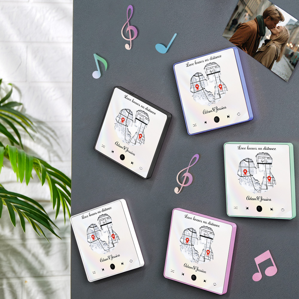 Personalized Music Fridge Magnet Map Long Distance Relationship Gift The Best Anniversary Gift Can Be Played Music Fridge Magnet For Her - soufeelmy